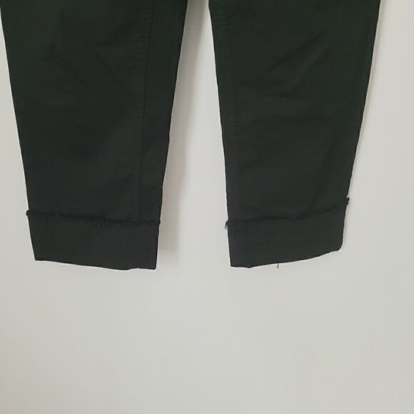 Zara Denimwear Cuffed Hem Jeans in Black Size 6 - Picture 2 of 8